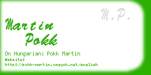 martin pokk business card